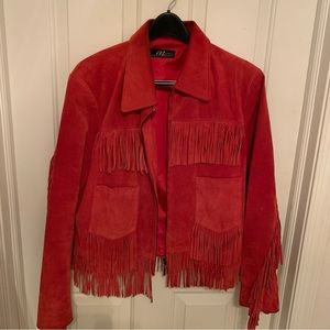 Women’s Red Suede Jacket